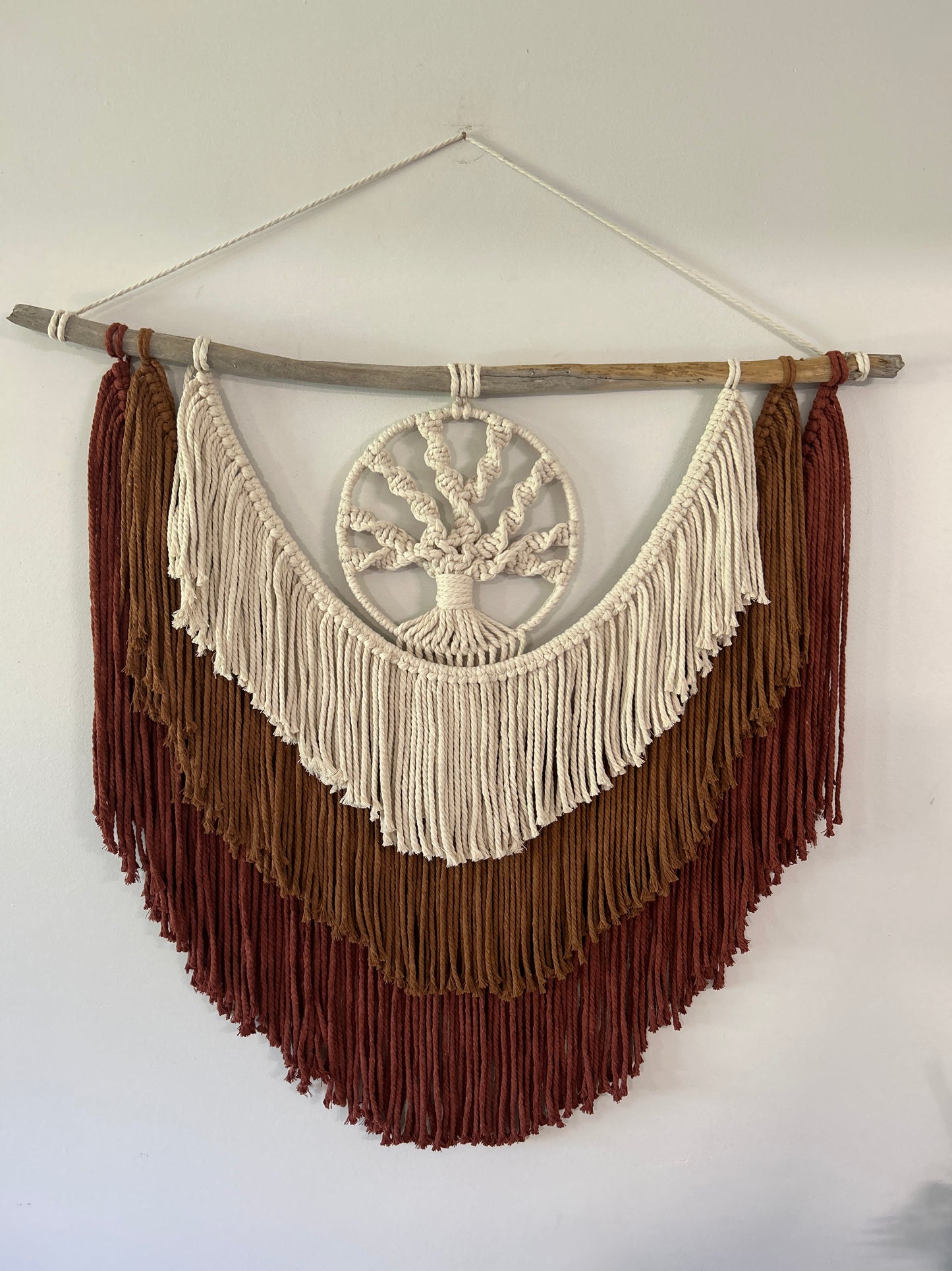 Tree of Life Macramé Wall Hanging – Handmade Layered Boho Wall Art