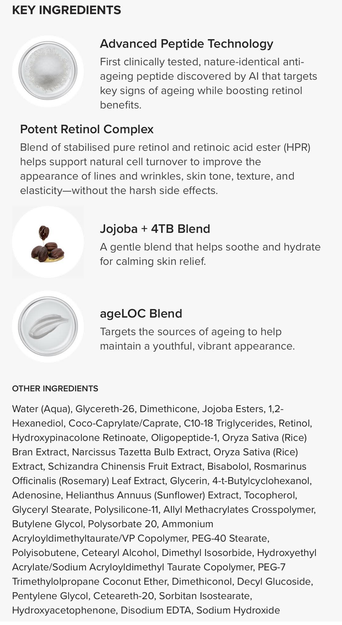 Peptide Retinol Complex