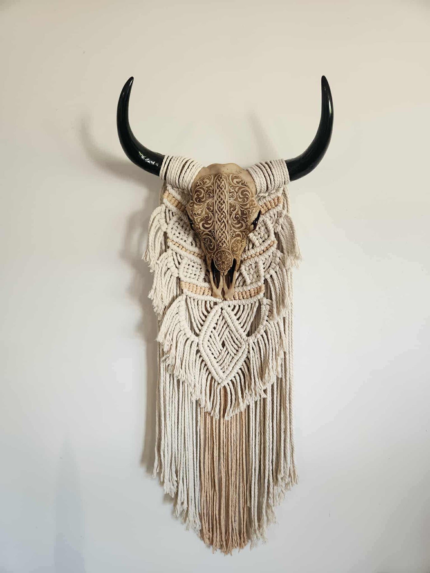 "Soul of the West" - Macrame Skull Wall Hanging