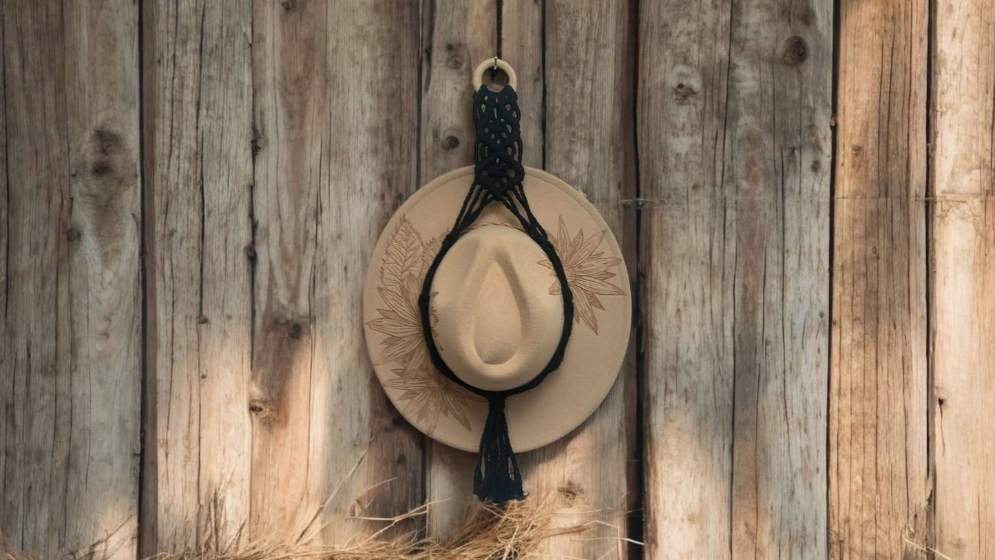 Diamond Singles Macrame Hat Hanger