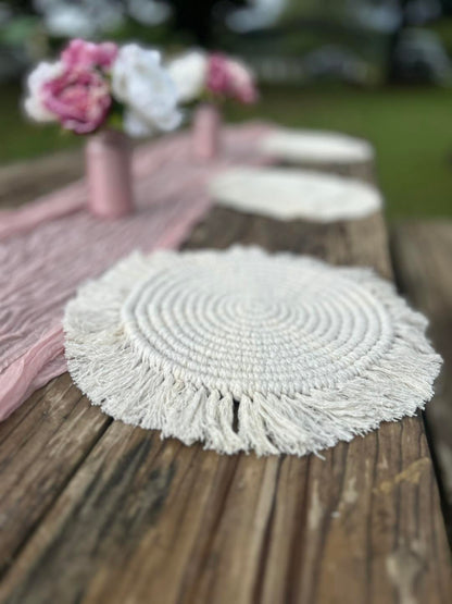 Boho Bloom Macrame Placemat