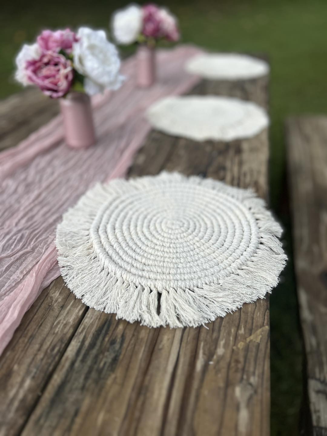 Boho Bloom Macrame Placemat