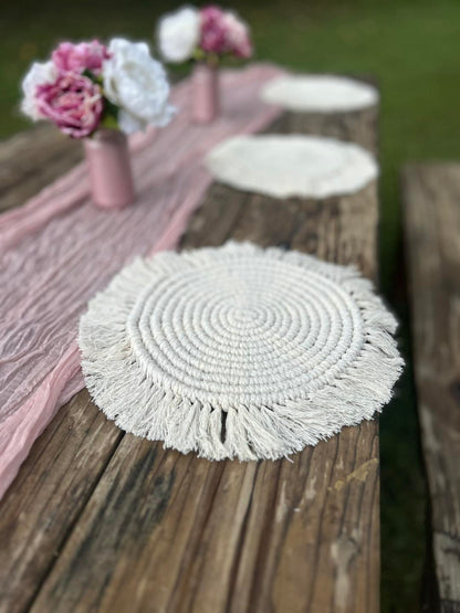 Boho Bloom Macrame Placemat