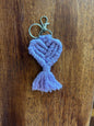Macrame Heart Key Ring