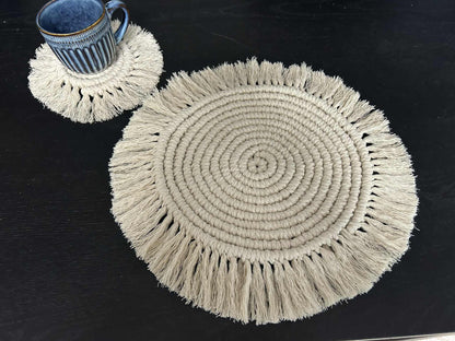 Boho Bloom Macrame Placemat