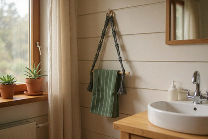 Coastal Knot Macrame Towel Holder