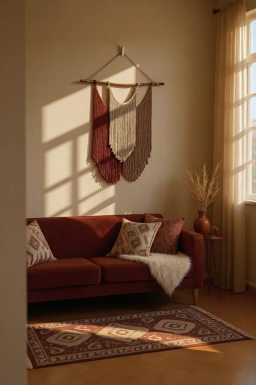 “Sunset Layers” – Macrame Wall Hanging