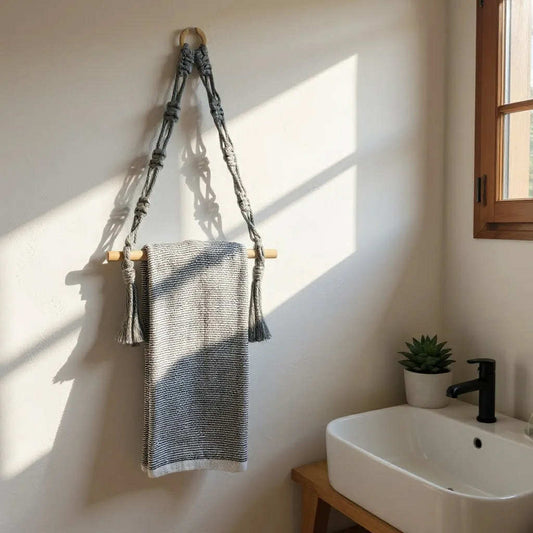 Coastal Knot Macrame Towel Holder