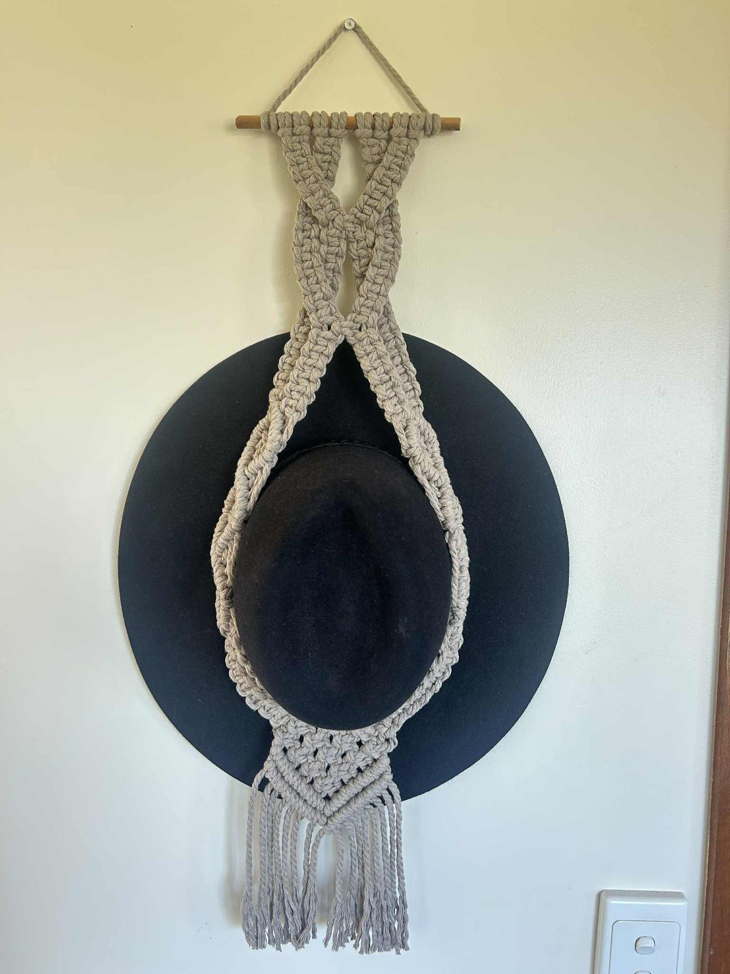 "Rustic" Macrame Single Hat Hanger
