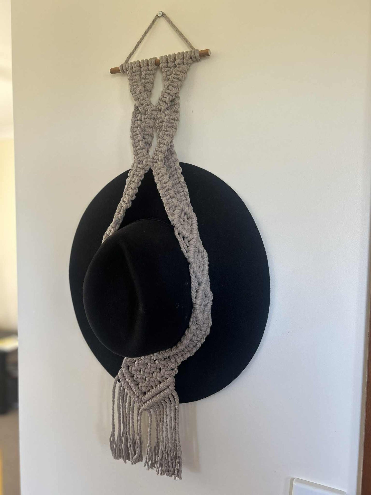 "Rustic" Macrame Single Hat Hanger
