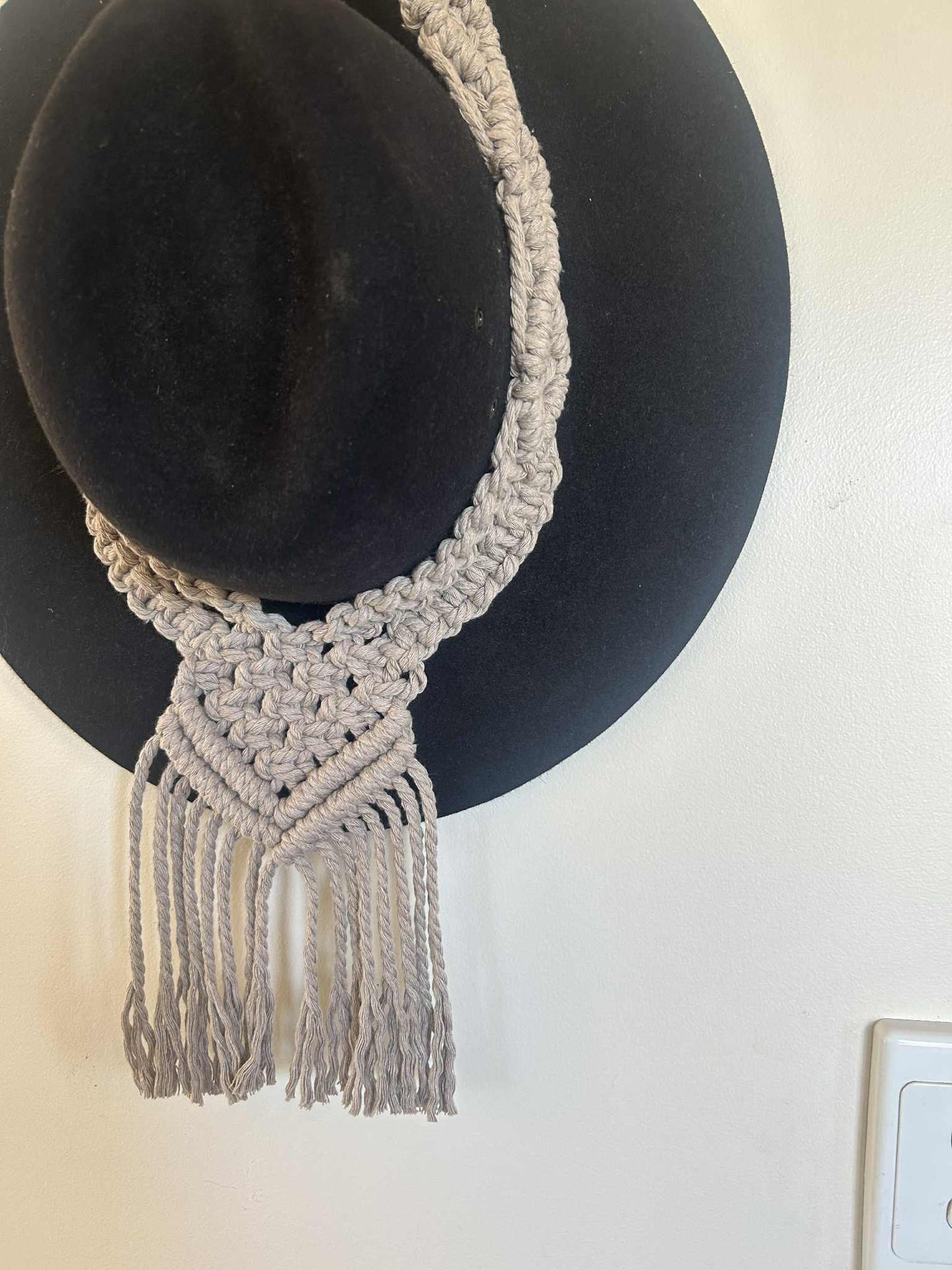 "Rustic" Macrame Single Hat Hanger