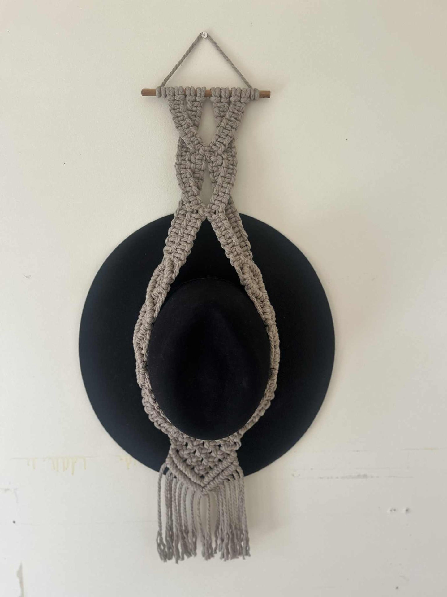 "Rustic" Macrame Single Hat Hanger