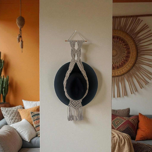 "Rustic" Macrame Single Hat Hanger